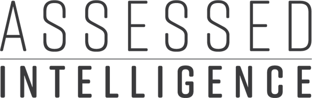 Assessed Intelligence wordmark on white
